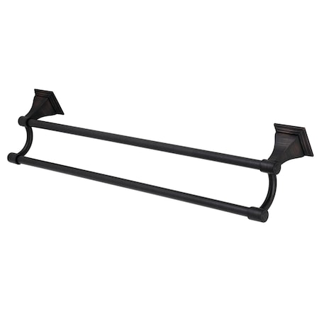 Kingston Brass BAH6123ORB Monarch 24" Dual Towel Bar, Oil Rubbed Bronze BAH6123ORB